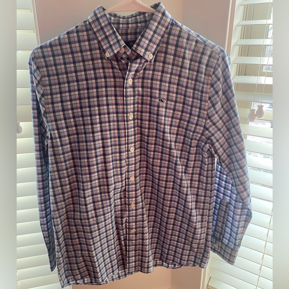 EUC L/S Vineyard Vines Whale Shirt
